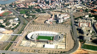 Veduta aerea dello Stadio Sant'Elia in tempi recenti