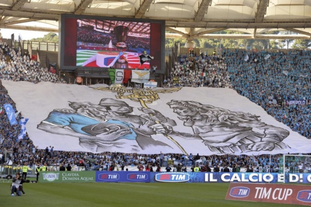 Coreografia della Nord della finale di Coppa Italia 2012/13