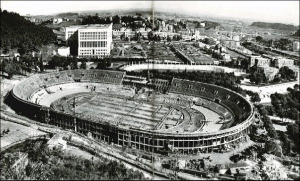 La costruzione dello Stadio Olimpico di Roma