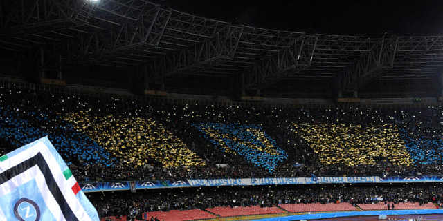 Coreografia della Curva B del San Paolo