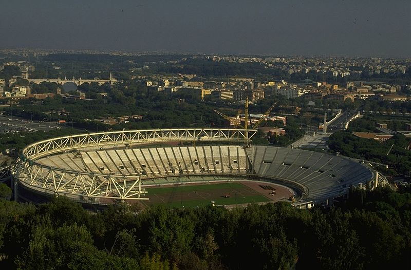 Il restyling dello Stadio_Olimpico di Roma nel 1989