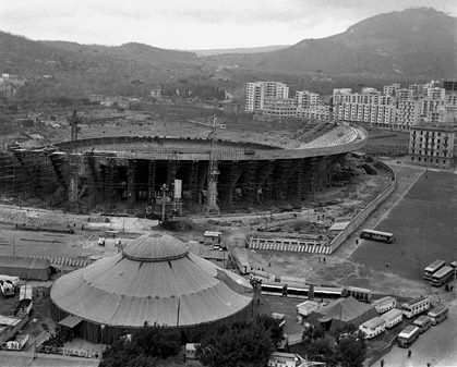 Lo Stadio San Paolo in costruzione