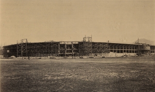 Lo Stadio Franchi in costruzione